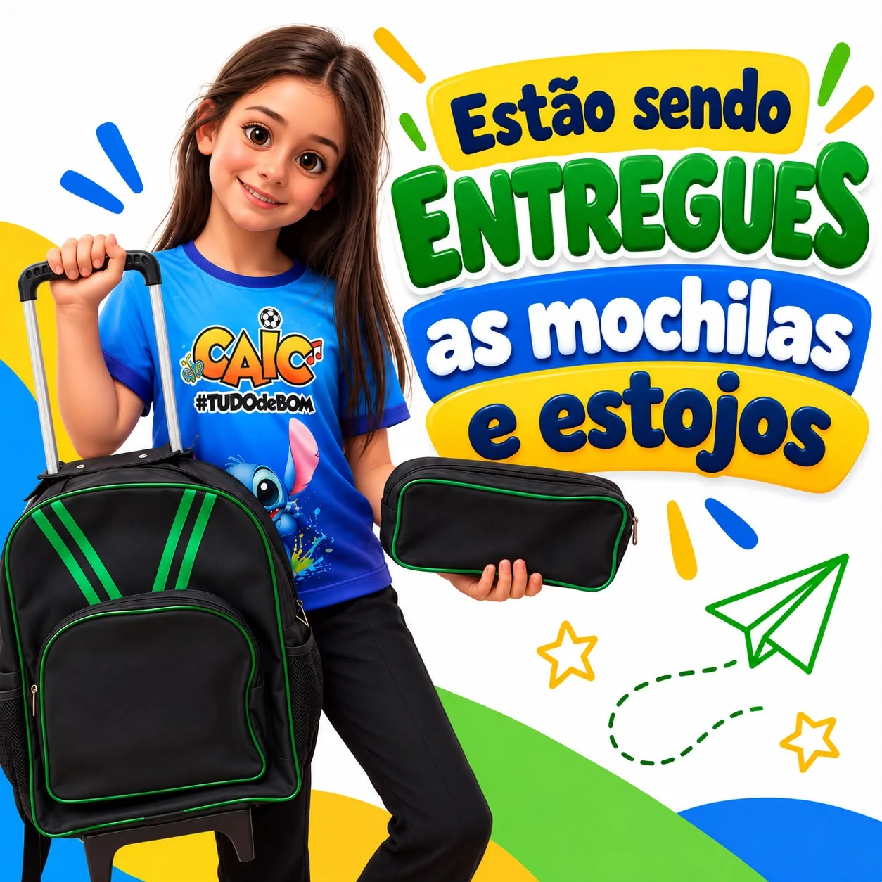 Entrega de mochilas e estojos