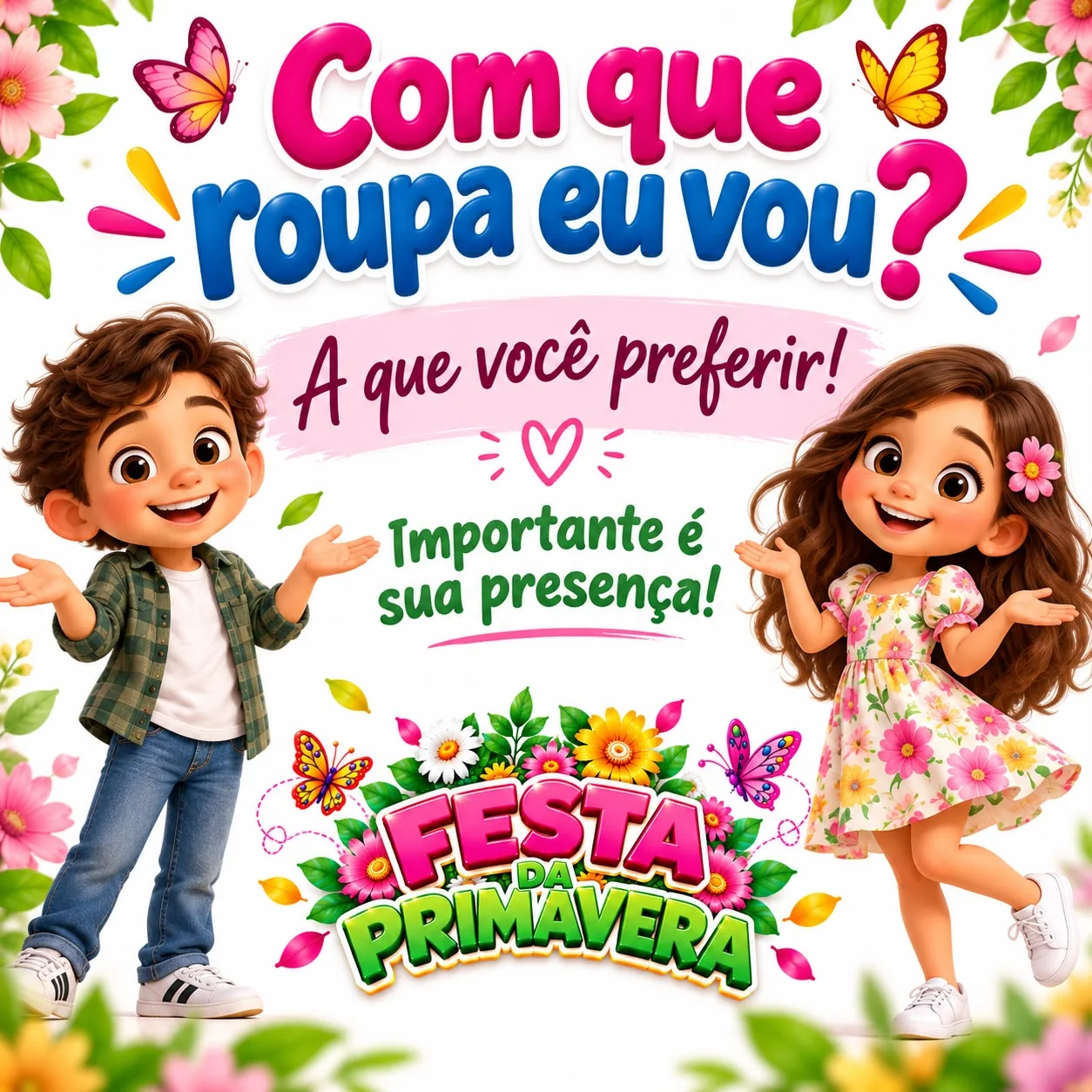 Com que roupa eu vou? A que você preferir. Festa da Primavera